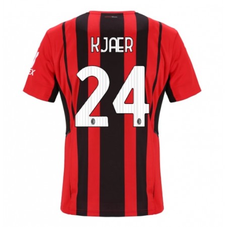 Fußballtrikots AC Mailand Simon Kjaer 24 2021-2022 Kurzarm Heimtrikotsatz kaufen